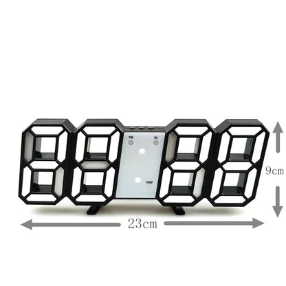 3D LED Digital Wall Clock – USB Powered