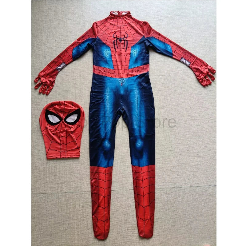 Popular Web Slinger Superhero Zentai Suit Full Coverage Cosplay Bodysuit Halloween Themed Outfit Collectible Attire for Holiday