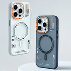 Matte Magnetic Phone Case For iPhone 17 16 15 14 13 Pro Max Air Magsafe Wireless Charge Frosted Metal Lens Frame Buttons Cover