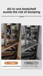 Gaming Desk with Bookshelf and Pegboard Computer Desk with Storage Shelf Home Office Study Desk for Bedroom Small Space