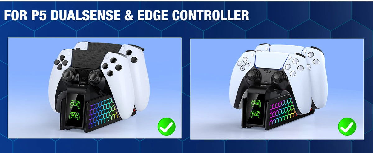 Bee's Nest For PS5/PS5 Slim/PS5 PRO BEBONCOOL FC401 Dual Fast Controller Charger For PS5 DualSense/DualSense Edge Gamepad