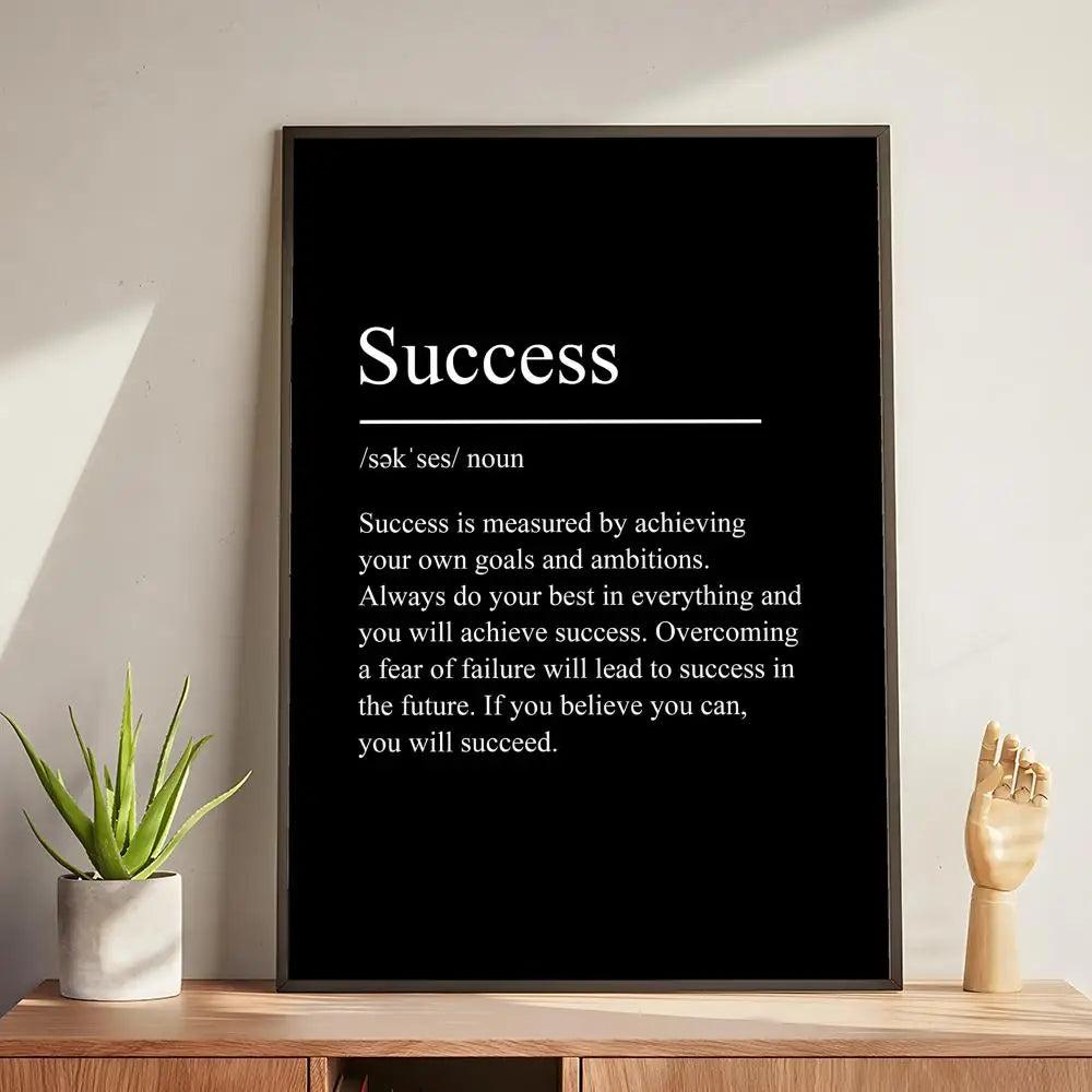 Discipline Motivational Terms Poster Modern and Elegant Wall Stickers for Home Decor Living Room Dormitory Wall Art