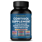 Cortisol Support Supplement - Magnesium, Supports Stress Relief, Calm Mood, Relaxation, Restful Sleep, Focus & Adrenal Health