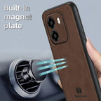 Case for Huawei Honor X6e 4G Built-in Car Magnetic Leather Shockproof Hard Phone Cases for Honor X6 E X6E Back Cover Fundas