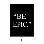 Simple Black White Inspirational Quotes Canvas Art Poster Prints Modern Motivational Wall Decorative Picture for Home Office