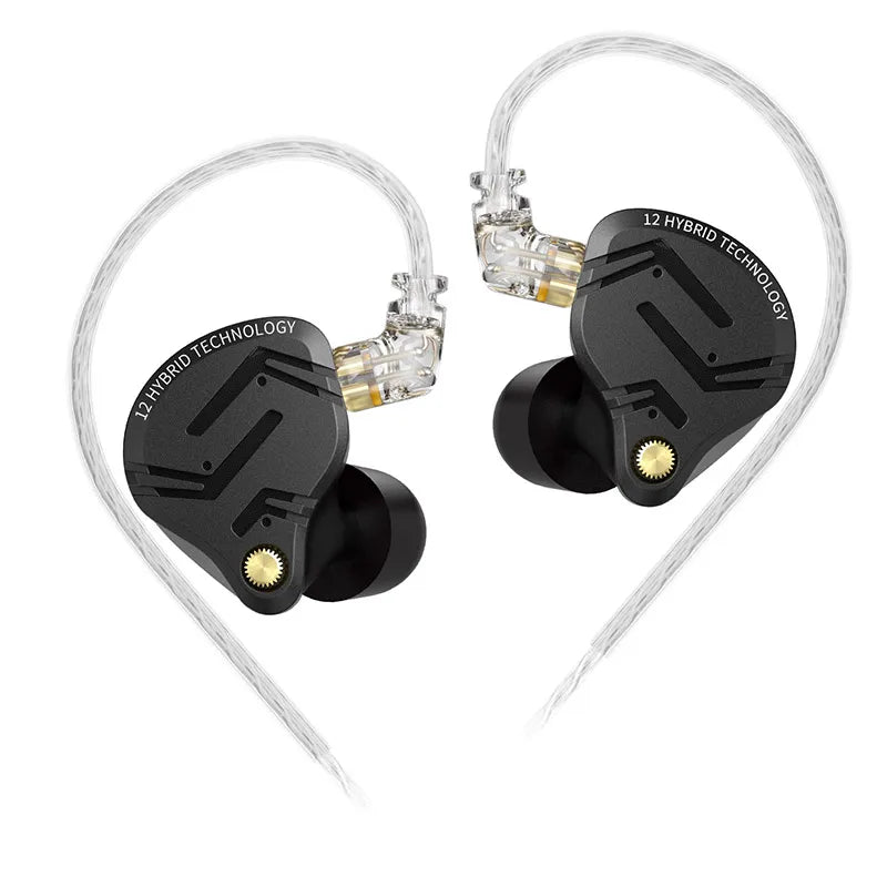 KZ ZS12 Pro X Metal Hybrid Earphones with Adjustable Bass Tuning