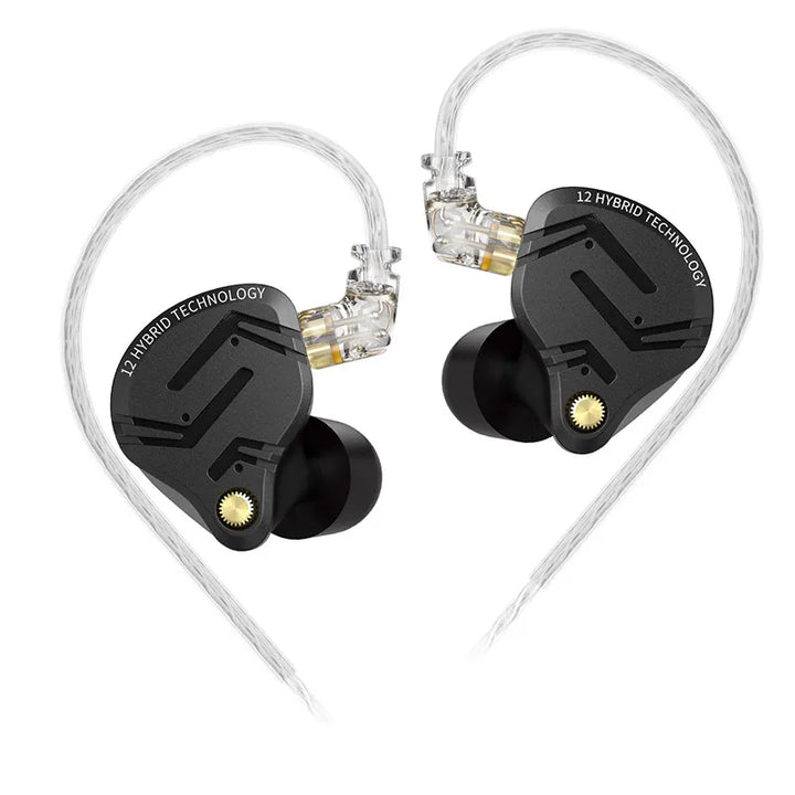 KZ ZS12 Pro X Metal Hybrid Earphones with Adjustable Bass Tuning