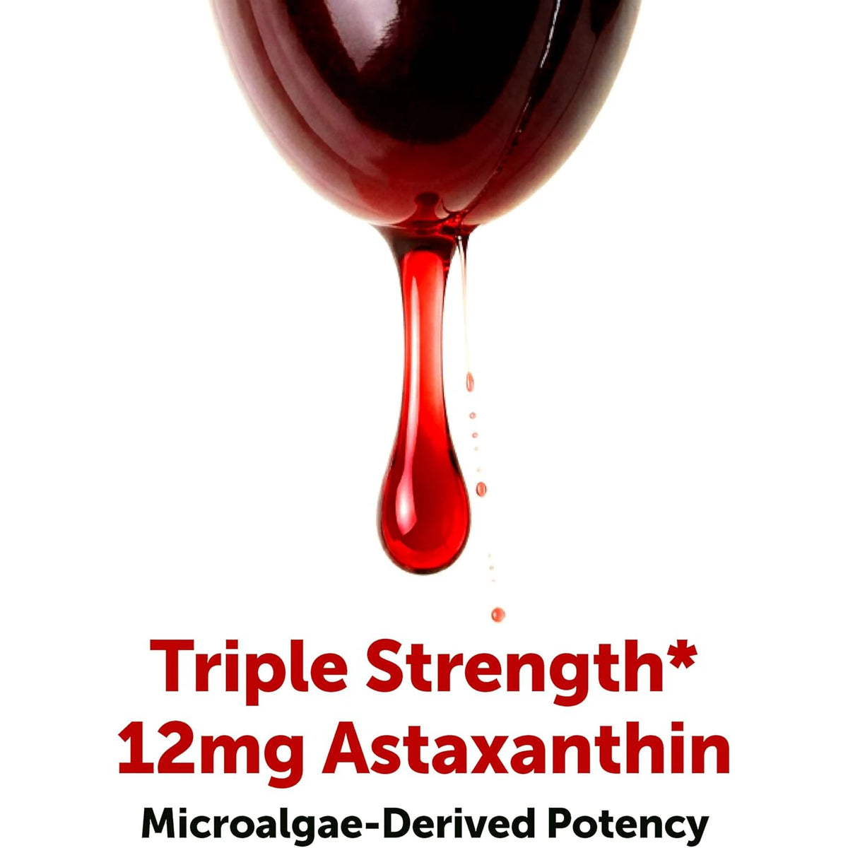 Astaxanthin 12mg with MCT Oil, Premium Astaxanthin Antioxidant Supplement Supports Vision, Immune System & Overall Well-Being