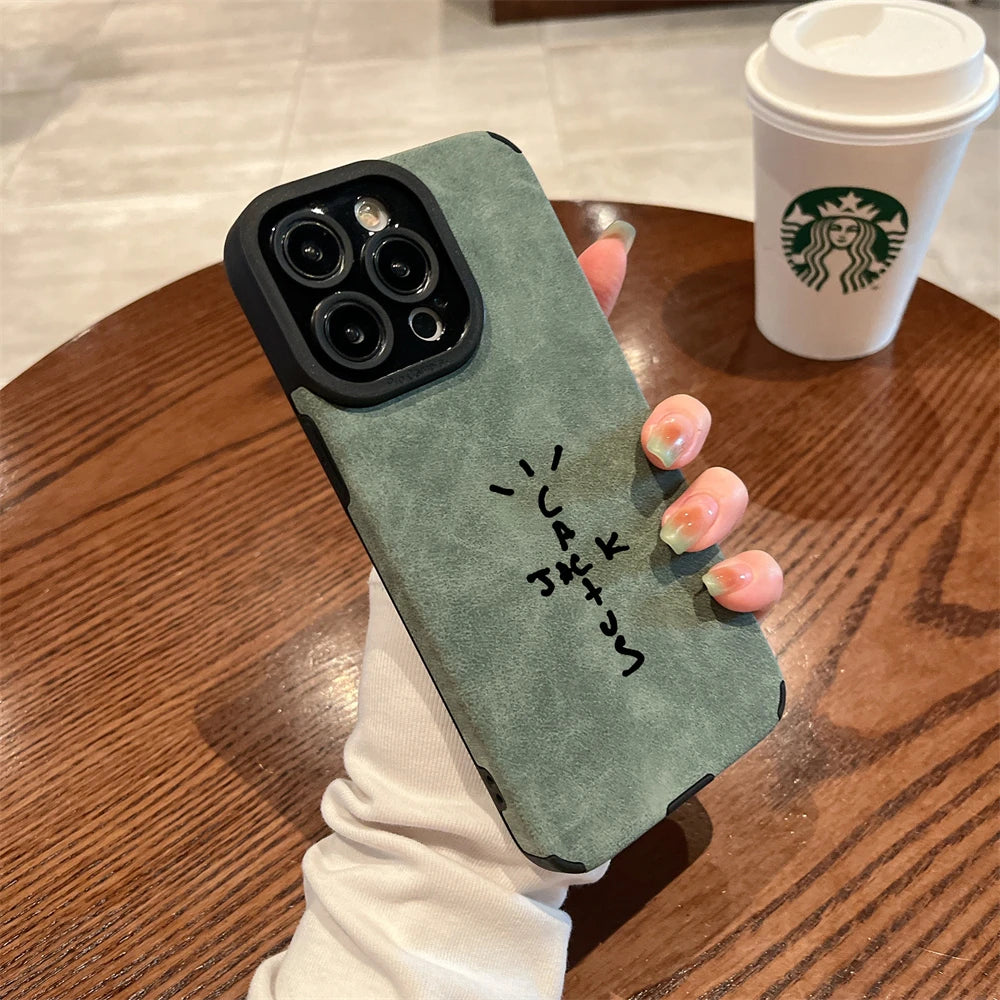 Travis Scott Cactus Jack Luxury Suede Silicone iPhone Case – iPhone 11 to 17 Pro Max