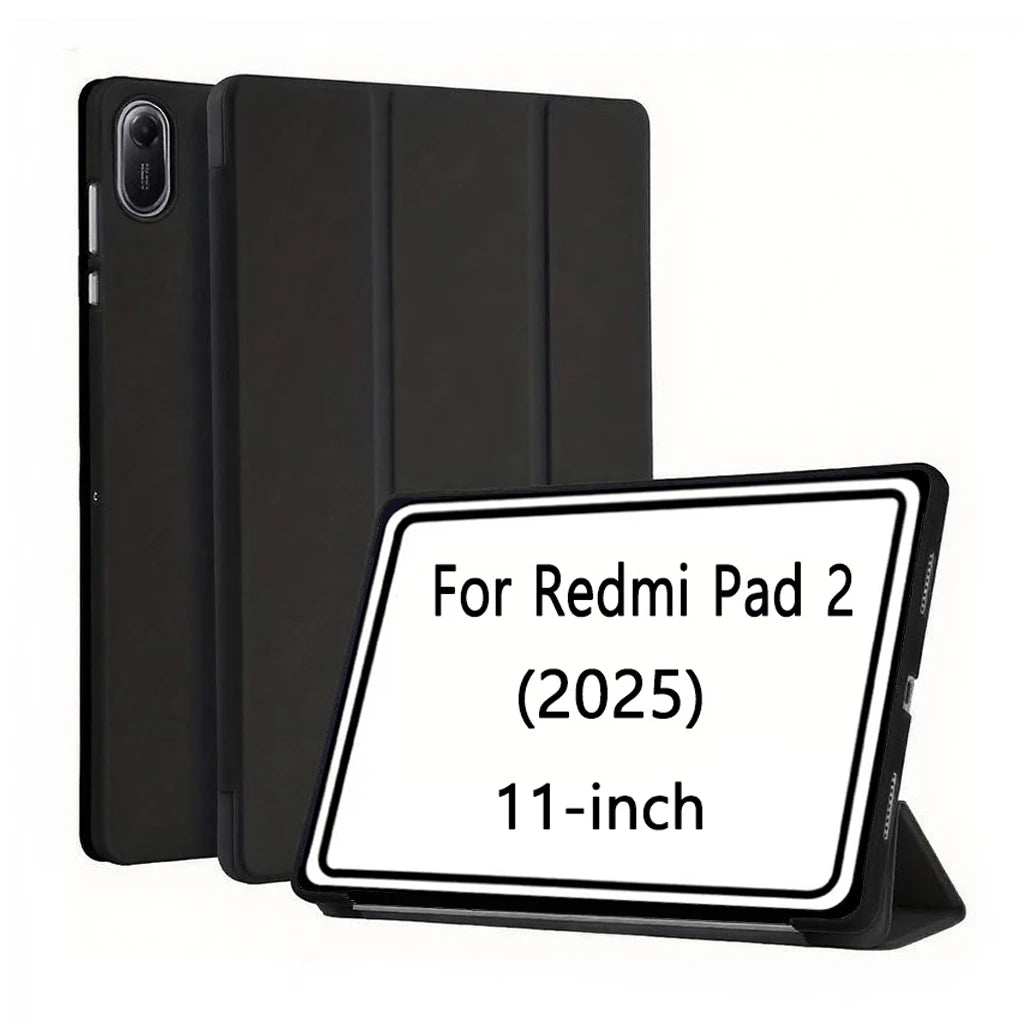 Case for Xiaomi Redmi Pad 2 2025 11-inch PU Leather Flip Smart Cover,Magnetic Stand Case,Soft Silicone Back Shell