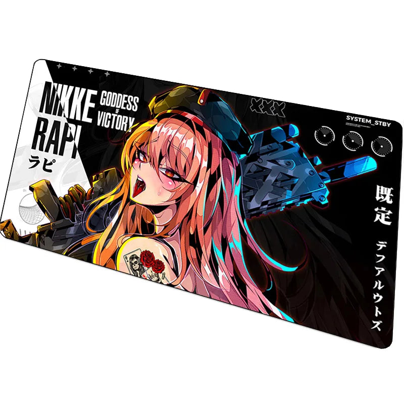 Computer Desk Mat Anime Girl Leather Mouse Pad Kawaii Office Extended Mousepad Gaming Accessories Non-slip HD Printing Carpet