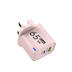 65W 2 In 1 USB Type C Fast Charging Charger PD High Speed Charge For iPhone Xiaomi Huawei Samsung Oneplus Mobile Phone Adapter