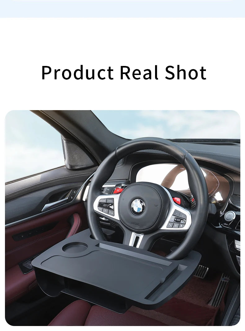 Car Steering Wheel Tray With Car Gap Filler Organizer Food Tray For Eating In Car Laptop Desk Travel Car Interior Accessories