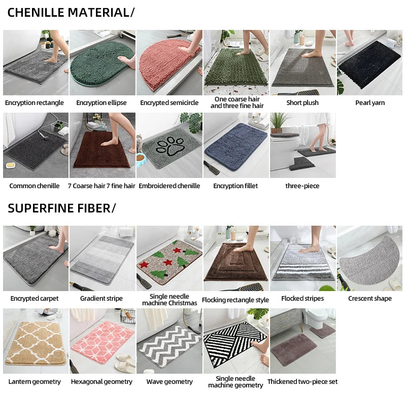 1piece Multi-purpose Sponge Water Absorption Mat:Kitchen,Bathroom Bathroom Anti-skid,Moisture Absorption,Machine Washable Carpet