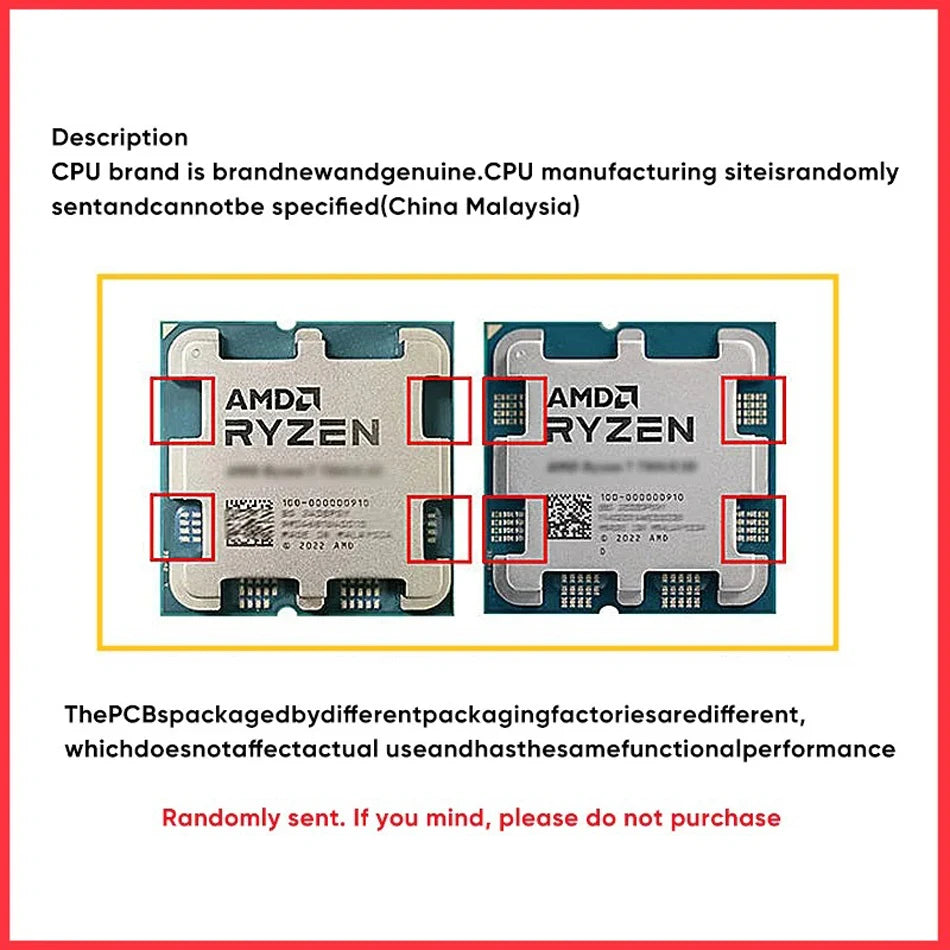 AMD Ryzen processor 7 7800X3D 8 cores 16 thorns R7 7800X3D CPU 4,2 GHz 5 nm 96 Mo 120 zenw DDR5 MHz MHz supply am5cpu game without fan