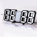 3D LED Digital Clock Wall Decoration Glow Night Mode Decoration for Bedroom Adjustable Electronic Watch Room Decor Aesthetics
