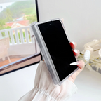 Luxury Clear Shockp Magnetic Wireless Charging Phone Case For iPhone Duo 18 Duo 18 Ultra Hinge Magsafe PC Hard Protect Cover