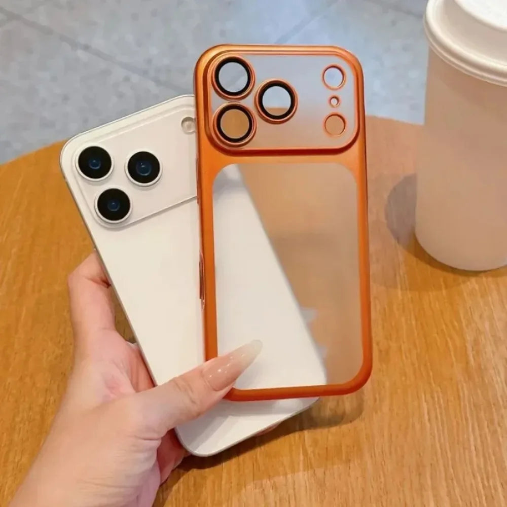 Luxury Plating Matte Ultra Slim Case for iPhone 17 18 16 15 14 13 12 Pro Max Camera Lens Film Protector Frosted Shockproof Case