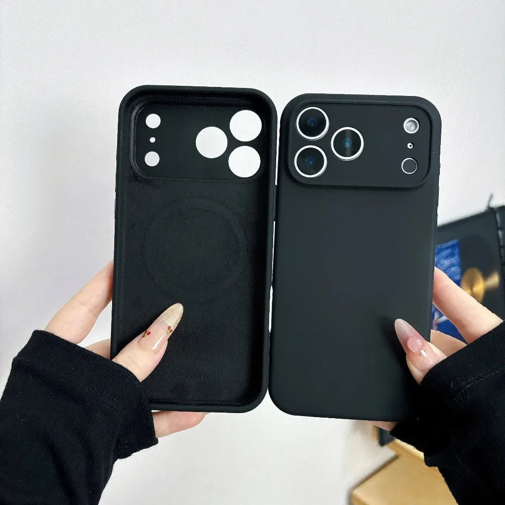 Original Liquid Silicone Magnetic Case for IPhone 17 Air 16 15 14 Plus 13 12 Pro Max for Magsafe Camera Protection Matte Cover