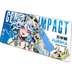 Computer Desk Mat Anime Girl Leather Mouse Pad Kawaii Office Extended Mousepad Gaming Accessories Non-slip HD Printing Carpet