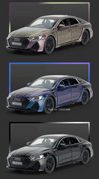 1:32 RS7 Sportback Miniature Model Toy Cars Alloy Diecast 6 Doors Opened with Pull Back Rubber Tires Ornament Vehicle Toys Gifts