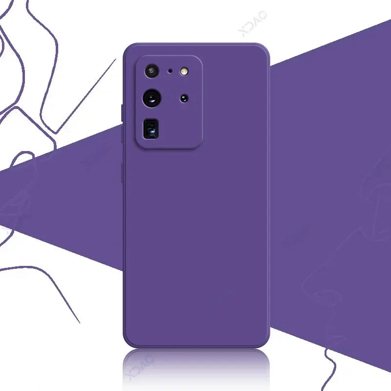 Original Mobile Phone Cover for Samsung Galaxy S20 FE Plus Ultra SamsungS20Ultra S20Plus 5G Soft Square Liquid Silicone Case Bag