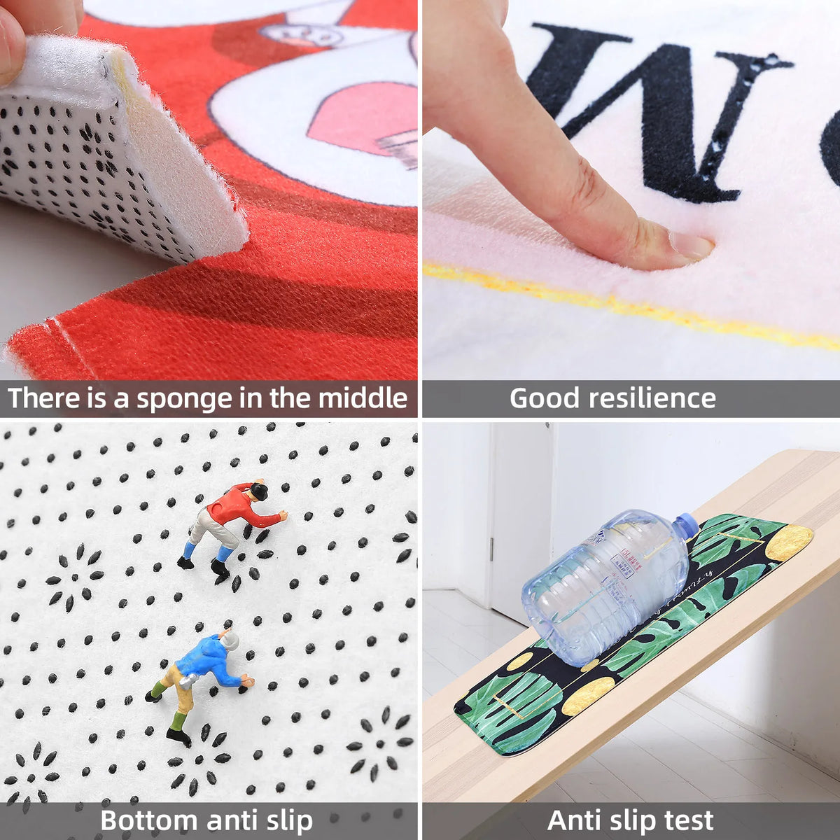 1piece Multi-purpose Sponge Water Absorption Mat:Kitchen,Bathroom Bathroom Anti-skid,Moisture Absorption,Machine Washable Carpet