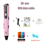 Upgraded 3D Printing Pen 9 Meter Pla Filaments Children S Birthday Christmas and New Year Gifts Three Dimensional Painting Tools