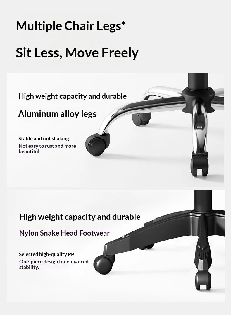 Ergonomic Office Chair High Back Lumbar Support Adjustable Mesh Seat Reclining Headrest Swivel Gaming Computer Desk Chair