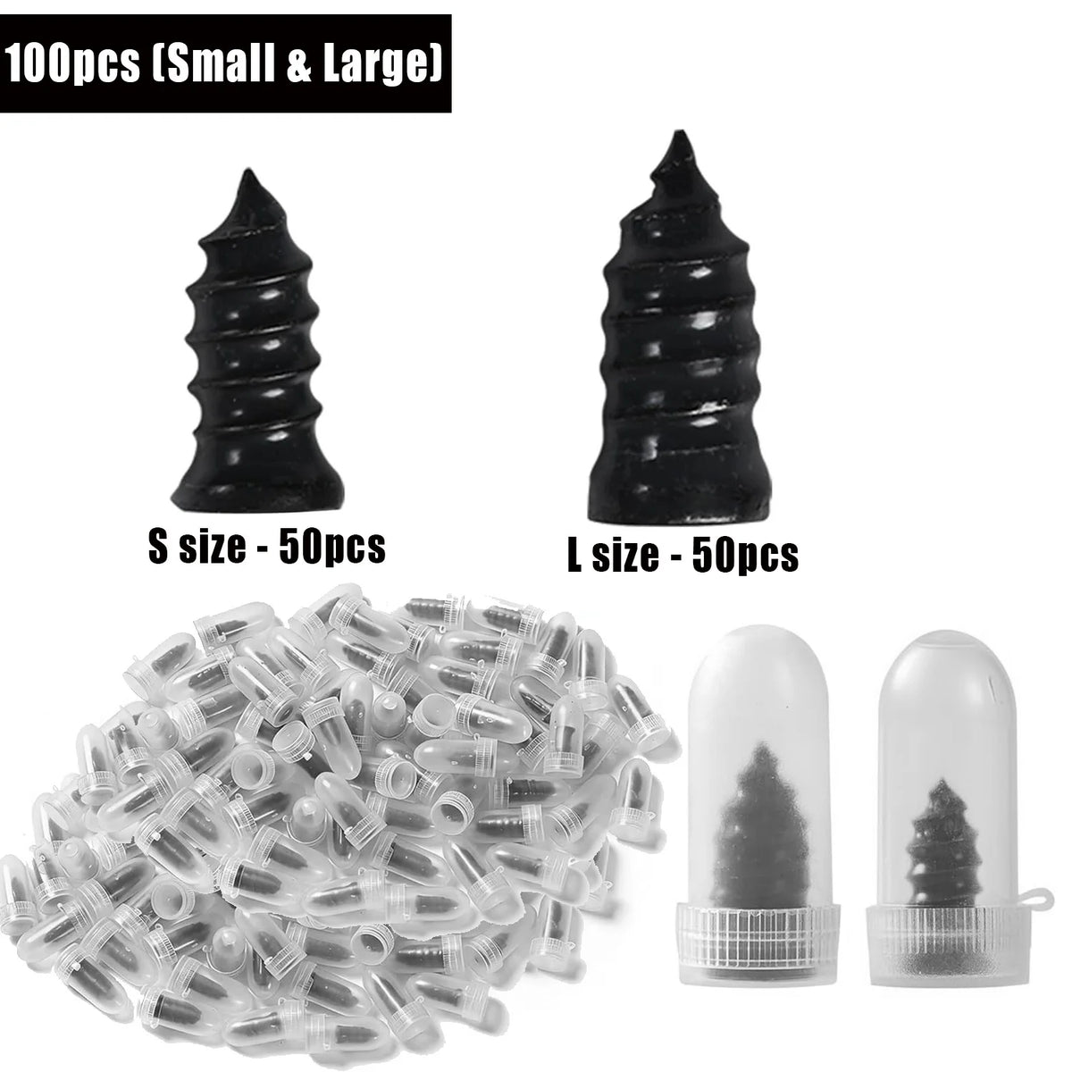 Spiral Tire Repair Plugs Rubber Screw Nails Puncture Patch Kit Quick Fix for Car Motorcycle Bike Vacuum Tires Tubeless