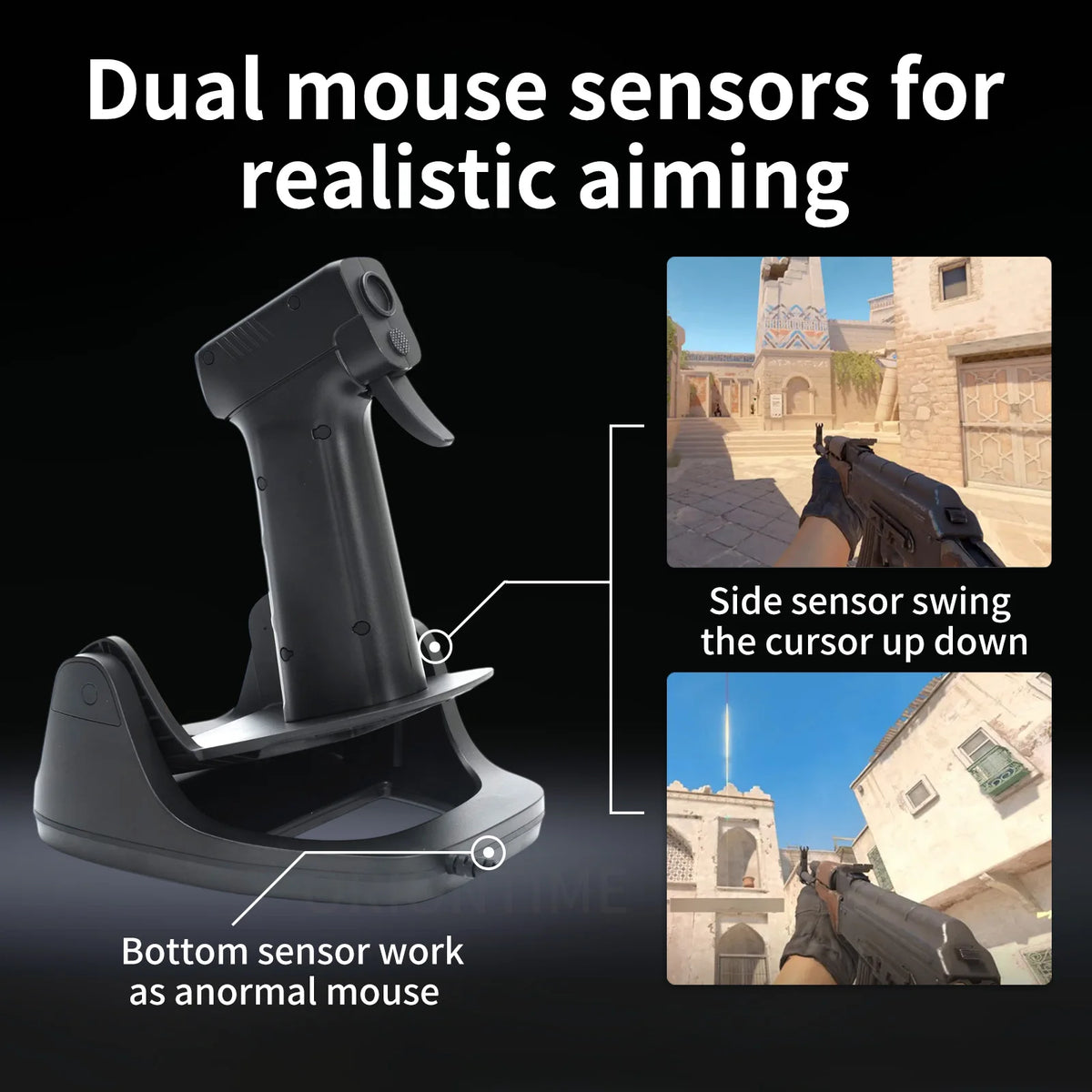 CYLIEX L25B Gun Mouse FPS Game Pistol Handle Grip Wired Gaming Mouse Peripherals Pc Custom Gamer Accessories Shooting Mice
