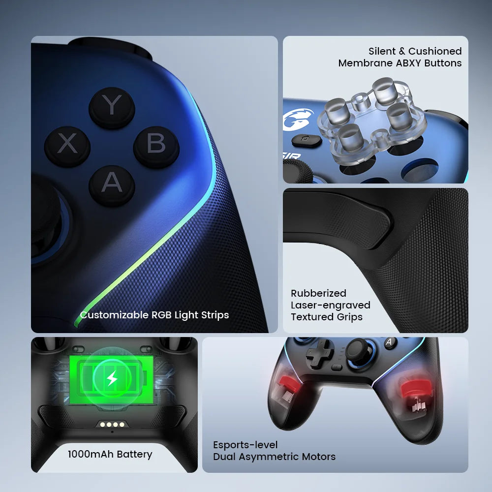GameSir Super Nova Bluetooth Gamepad with Charging Dock Wireless Gaming Controller for Nintendo Switch 2 iPhone Android Phone PC