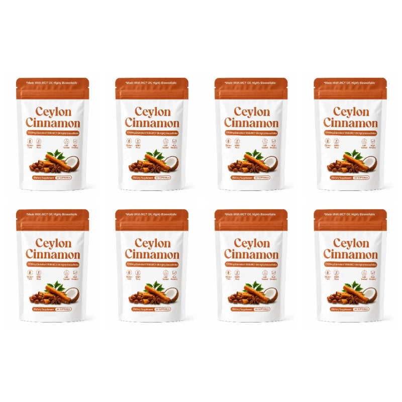 Ceylon Cinnamon Softgels 7200mg Equivalent,12:1 Concentrated Extract with MCT Oil,High Bioavailability, Daily Balance Support