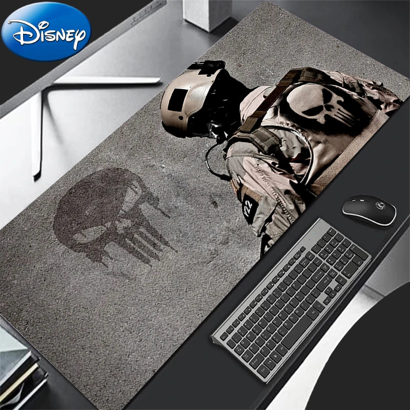 HD Print Anime Mouse Pad Office Computer Gamer Mousepad Laptop P-punisher Keyboard Pad PC Terror Skull Logo Gaming Desk Mice Mat