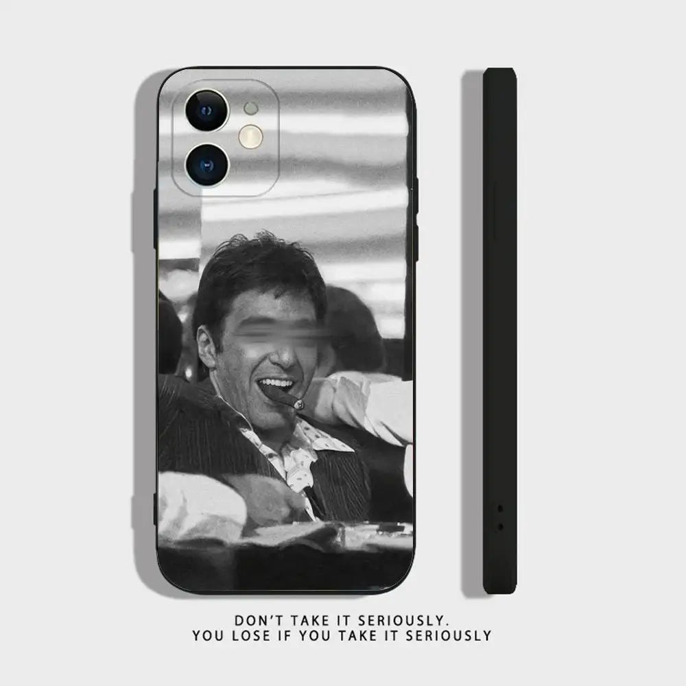 T-Tony M-Montana S-Scarface Phone Case For iPhone 17 16,15,14,13,12,11,Pro,XS,Max,XR,Plus,Mini Soft Silicone Black Shockproof
