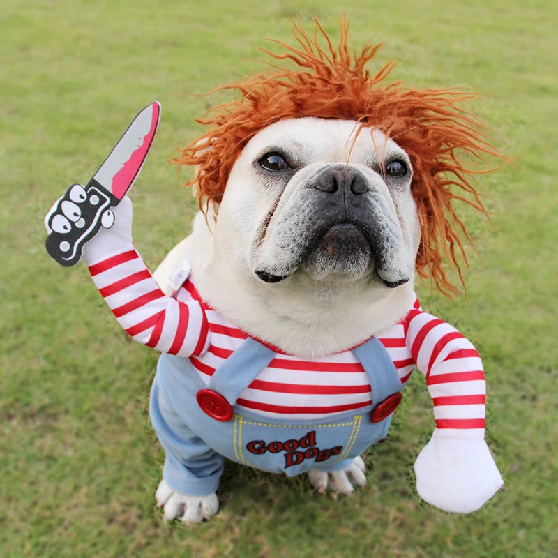 Halloween Dog Costumes Funny Dog Clothes Adjustable Pet Cat Cosplay Costume Sets Novelty Clothing For Medium Large Dogs Pug 2023