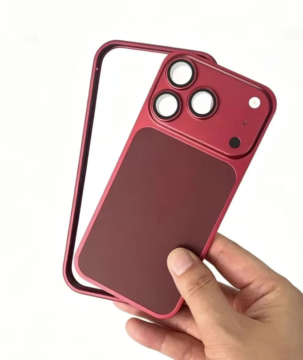 Metal Alloy Frame Bumper Phone Case for IPhone 17 16 15 14 13 12 Pro Change To 18 Pro Shockproof Protective Border Cover