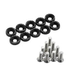 10 PCS M6 Automotive Hexagonal Fasteners, Mudguard Washers, Bumper Engine, Concave Screws, JDM Aluminum Mudguard Washers