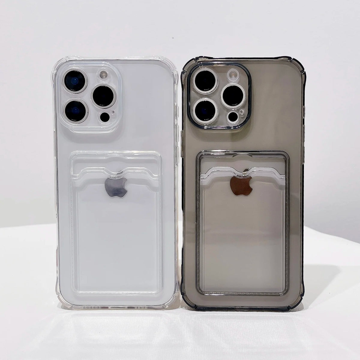 Shockproof Card Slot Pocket Phone Case For iPhone 18 17 16 15 14 13 12 11 Pro Xs Max 6 7 8 Plus Air 17e 16e Clear Wallet Cover