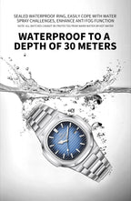 2026 New Luxury Military Man Watch Square Waterproof Luminous Date Week Men Watch Stainless Steel Quartz Men's Watches Reloj+box