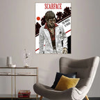 America Film Scarface Thriller Poster Home Room Decor Livingroom Bedroom Aesthetic Art Wall Painting Stickers