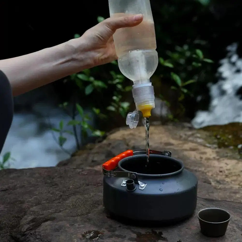 Portable Water Filter 0.1 Micron Hollow Fiber Membrane 28 30mm Bottle Adapter Ultralight Purifier for Camping Hiking Emergency