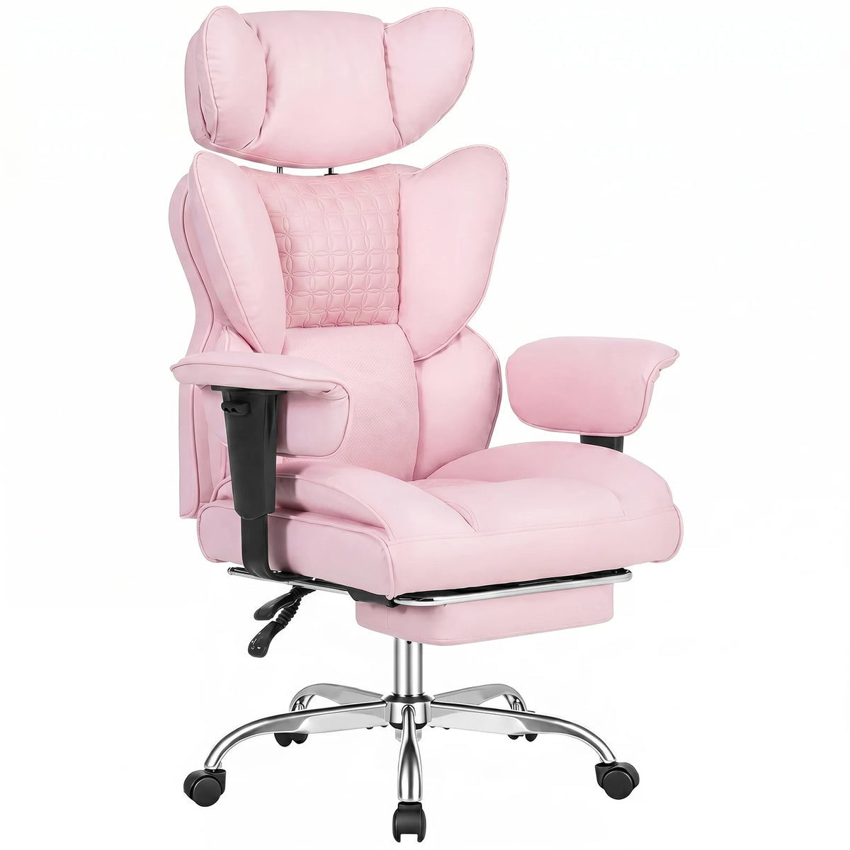 JHK Ergonomic Adjustable Armrests Gaming Computer Chair PU Leather Reclining Computer Chair with Pocket 350 LBS Office Chair with Footrest Height Adjustable Swivel Wide Seating for Home Office