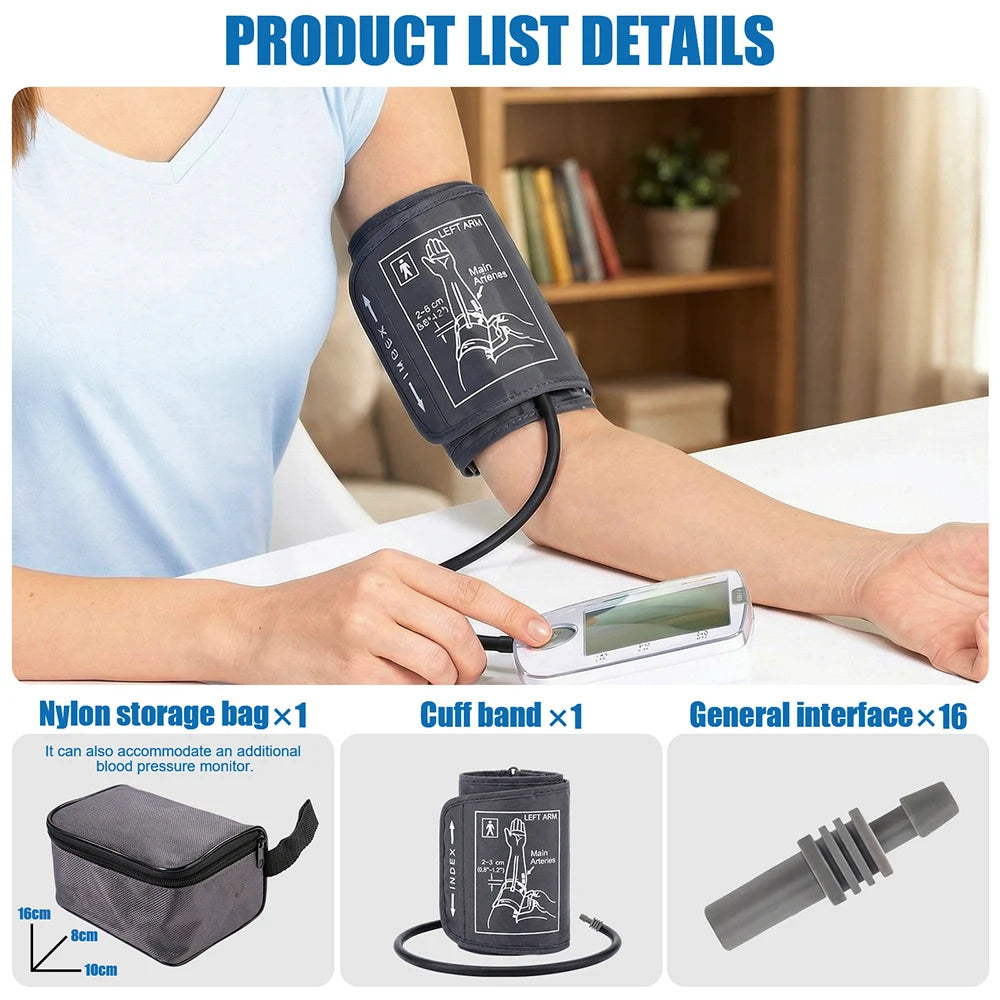 Adjustable Arm Blood Pressure Cuff 15-24cm 30-43cm 32-52cm Sphygmomanometer Sleeve Belt Medical Household Blood Pressure Monitor