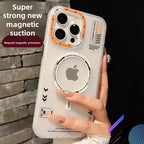 Matte Magnetic Phone Case For iPhone 17 16 15 14 13 Pro Max Air Magsafe Wireless Charge Frosted Metal Lens Frame Buttons Cover