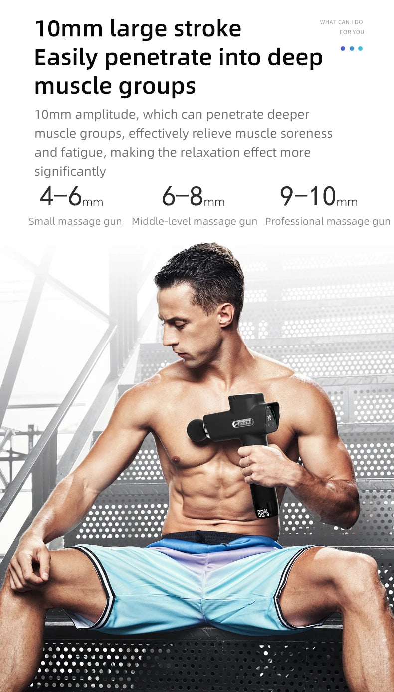 Booster M2-D Massage Gun Deep Tissue Percussion Neck Back Body Massager Portable Fascia Gun Muscle Relaxation Electric Massager