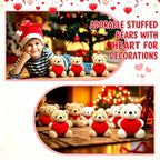 Teddy Bear With Heart Plush Cuddly Stuffed Bear Gifts Holding Heart for Valentine's Day Wedding Gift Giving Romantic Love Toys