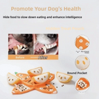 Lustiges Plüschtier für Hunde, interaktives Spielzeug zur Angstlinderung, quietschendes Spielzeug, Knisterpapier, Schnüffelteppich für kleine Hunde