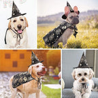 Funny Pumpkin Pet Halloween Costumes Cape Adjustable Soft Cats Cosplay Clothes Bat Black Halloween Pet Apparel Party