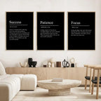 Discipline Motivational Terms Poster Modern and Elegant Wall Stickers for Home Decor Living Room Dormitory Wall Art